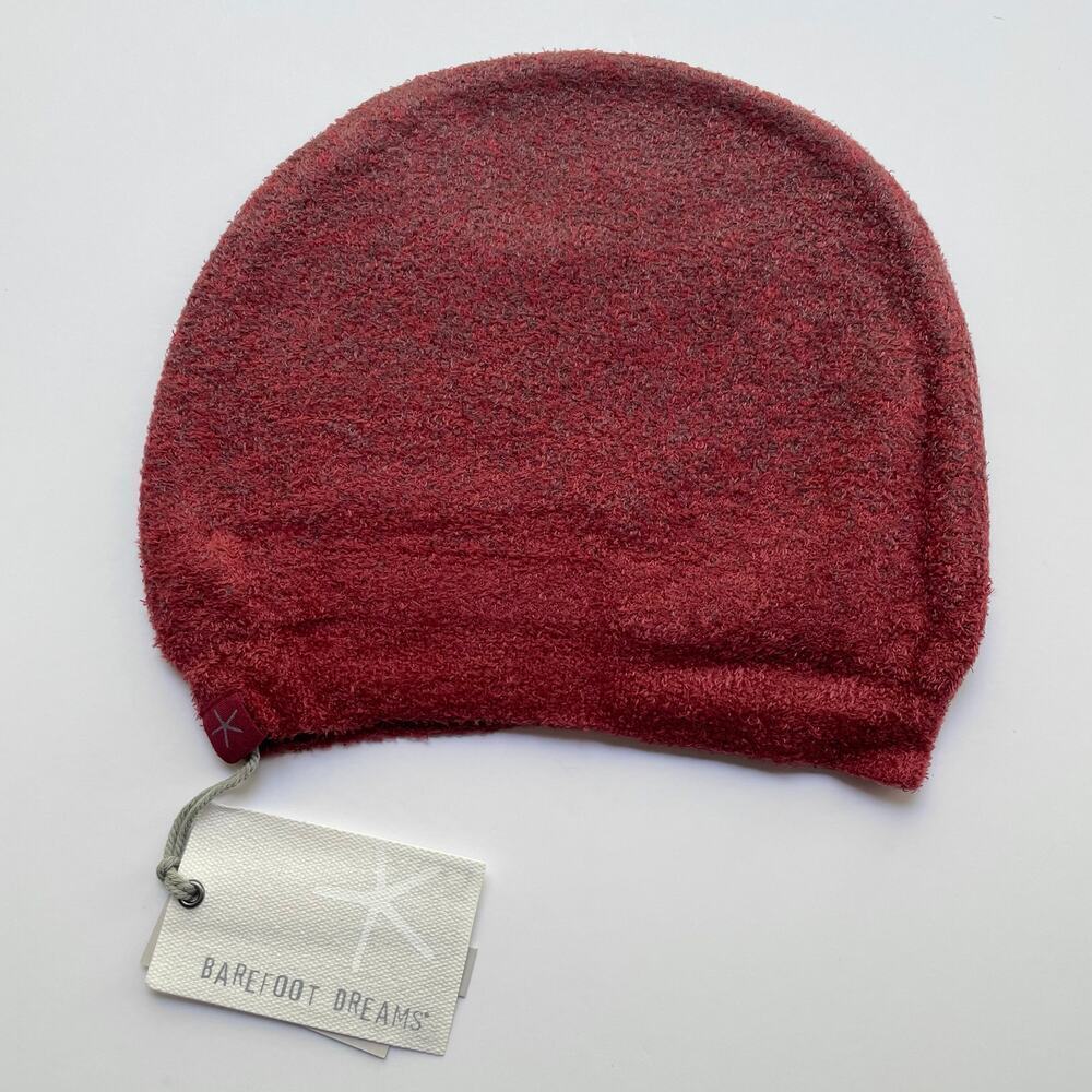 Barefoot Dreams Confetti Beanie Crimson Red Cozychic Lite NEW